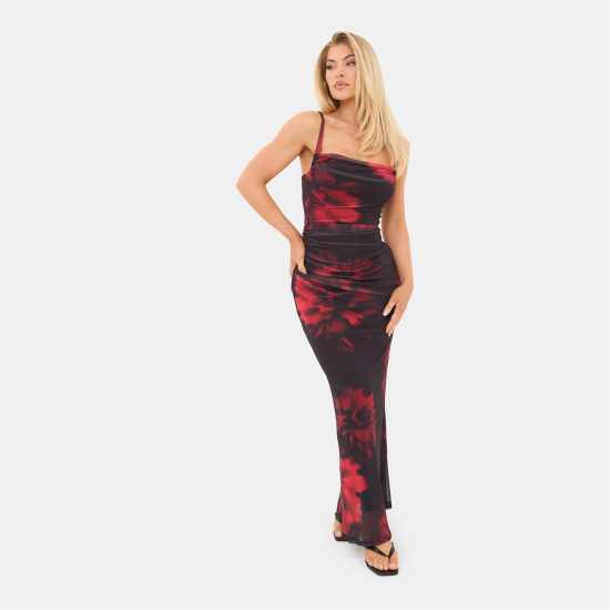 I Saw It First Mesh Maxi Dress Dark Floral I Saw It First Mesh Maxi Dress Dark Floral