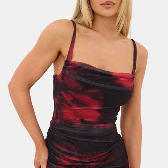 I Saw It First Mesh Maxi Dress Dark Floral I Saw It First Mesh Maxi Dress Dark Floral