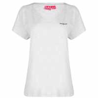 La Gear Дамска Тениска V-Образно Деколте V Neck T Shirt Ladies Ice Grey Marl Дамски тениски и фланелки