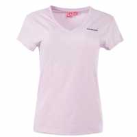 La Gear Дамска Тениска V-Образно Деколте V Neck T Shirt Ladies Lilac Дамски тениски и фланелки