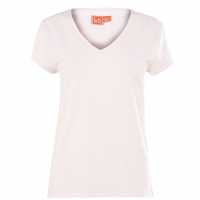La Gear Дамска Тениска V-Образно Деколте V Neck T Shirt Ladies Pale Pink Дамски тениски и фланелки