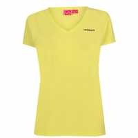 La Gear Дамска Тениска V-Образно Деколте V Neck T Shirt Ladies Lime Дамски тениски и фланелки
