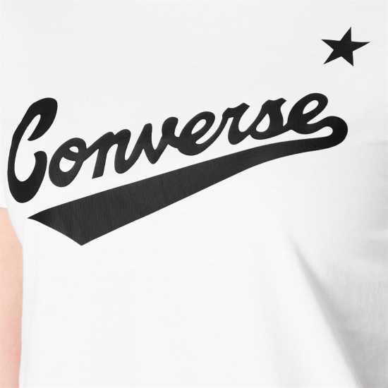 Converse Дамска Тениска Nova Logo T Shirt Ladies White - Дамски тениски и фланелки