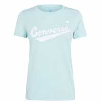 Converse Дамска Тениска Nova Logo T Shirt Ladies Ocean Mint Дамски тениски и фланелки
