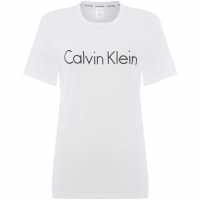 Calvin Klein Тениска Logo T Shirt White Дамски пижами