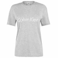 Calvin Klein Тениска Logo T Shirt Grey Hthr 020 Дамски пижами