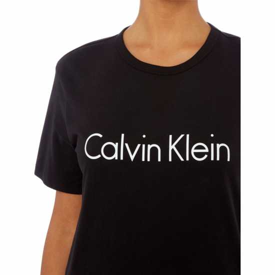 Calvin Klein Тениска Logo T Shirt Black Дамски пижами