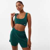 Slazenger Ft. Wolfie Cindy Towelling Twist Bra Forest Green 