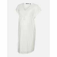 Mamalicious Women's Mama Tassa Mini Dress Снежана Бяла 