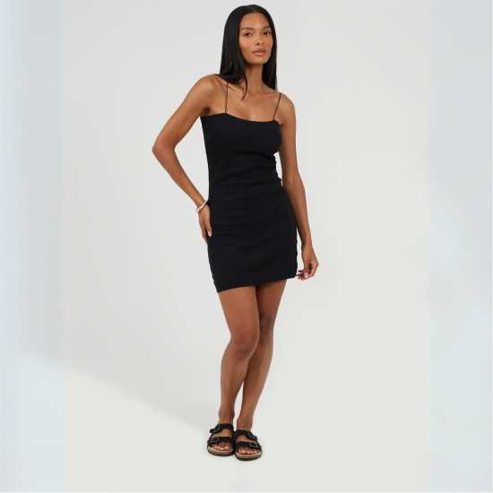 Brave Soul Womens Spaghetti Strap Mini Dress Черно 