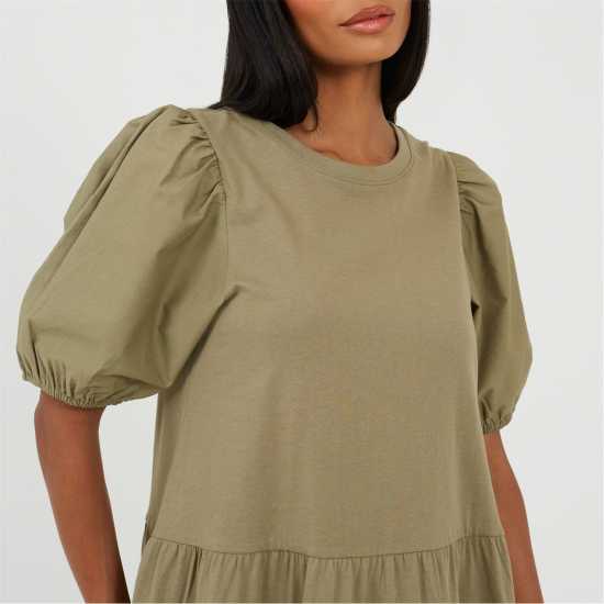 Brave Soul Crnck Dress Ld99 Khaki Brave Soul Crnck Dress Ld99 Khaki