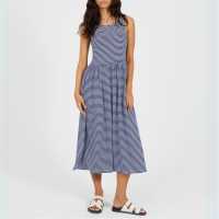 Brave Soul Средна Рокля Midi Dress Ld99 Navy/White 
