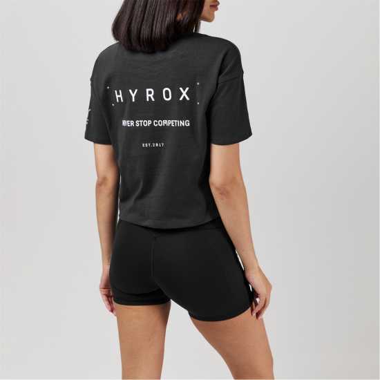Puma X Hyrox World Cropped T-Shirt Adults Черно Пума Дамски тениски и фланелки