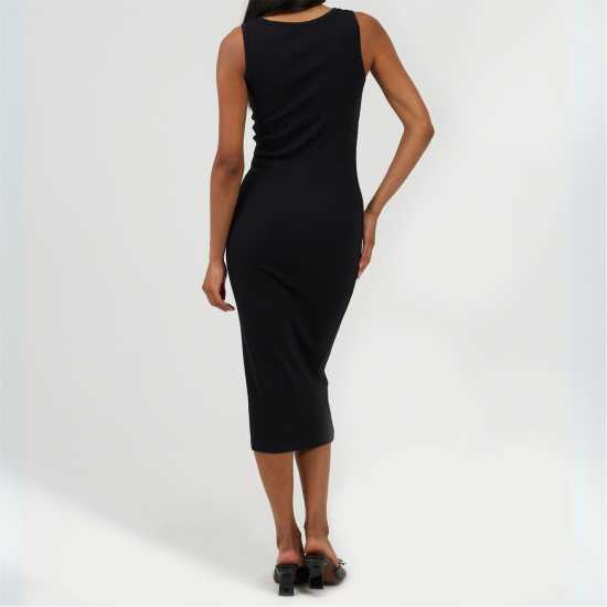 Brave Soul Дамска Рокля Women's Sleeveless Bodycon Dress Черно 