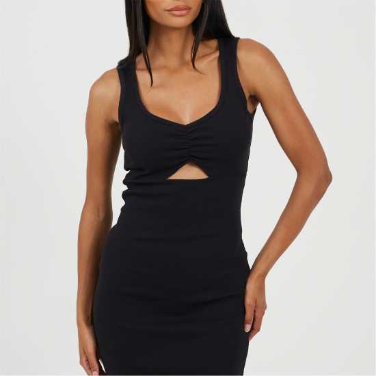 Brave Soul Дамска Рокля Women's Sleeveless Bodycon Dress Черно 