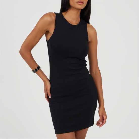 Brave Soul Дамска Рокля Women's Bodycon Dress Черно 