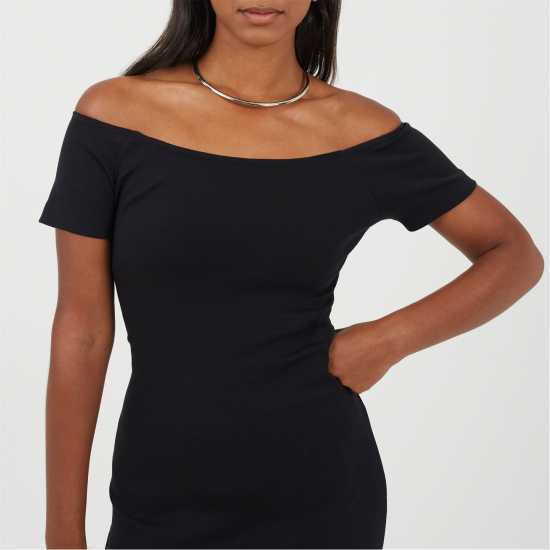 Brave Soul Дамска Рокля Women's Bodycon Dress Черно 