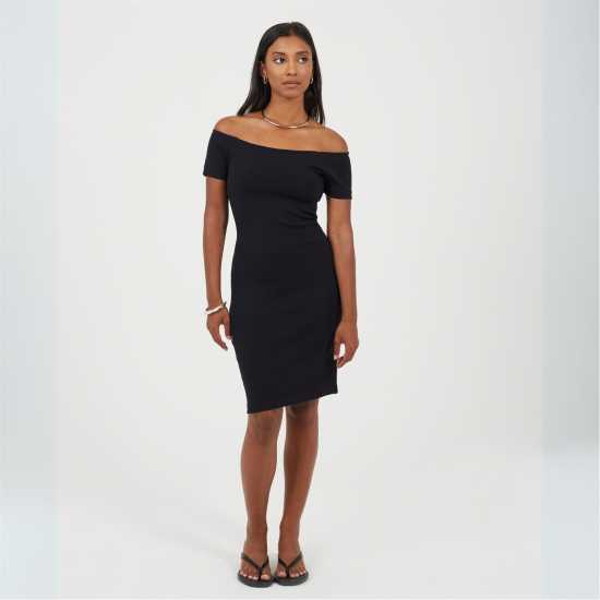 Brave Soul Дамска Рокля Women's Bodycon Dress Черно 