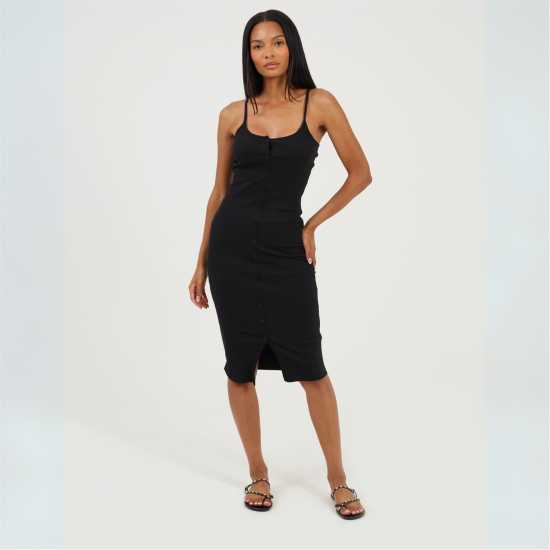 Brave Soul Дамска Рокля Women's Heavy Rib Bodycon Dress Черно Brave Soul Дамска Рокля Women's Heavy Rib Bodycon Dress Черно