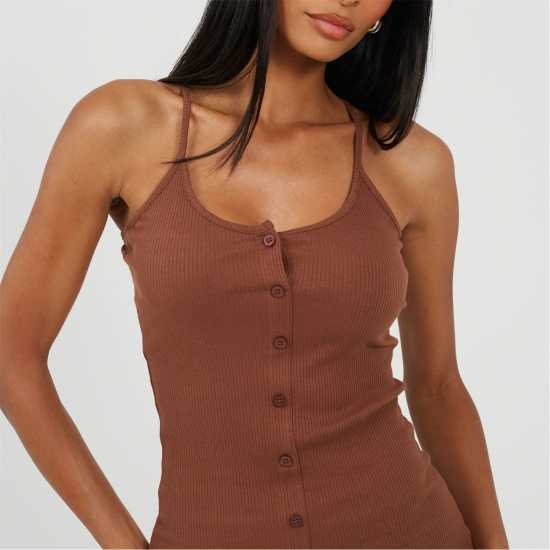 Brave Soul Дамска Рокля Women's Heavy Rib Bodycon Dress Бледо кафяво 