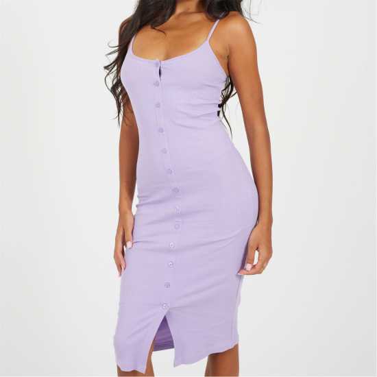Brave Soul Дамска Рокля Women's Heavy Rib Bodycon Dress Виолетово 