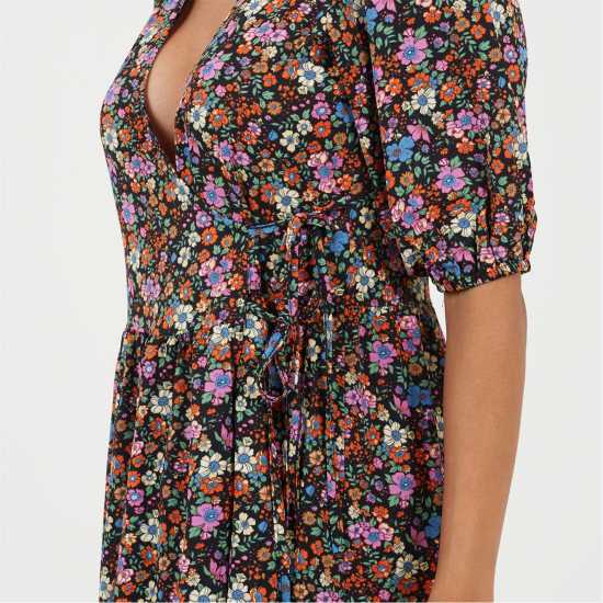 Brave Soul Women's V Neck A Line Dress  