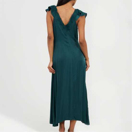 Brave Soul Women's V Neck A Line Dress Изумруд 