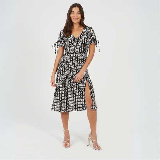 Brave Soul Women's Short Sleeve A Line Dress  