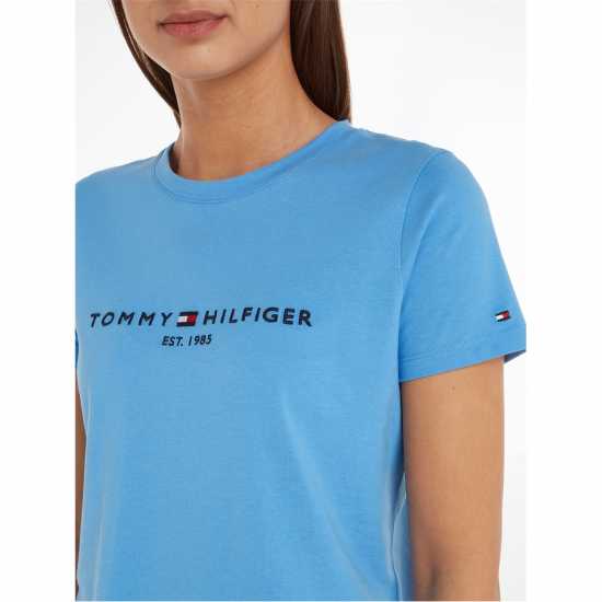 Tommy Hilfiger Тениска Essential T Shirt Hydrangea Blue Holiday Essentials