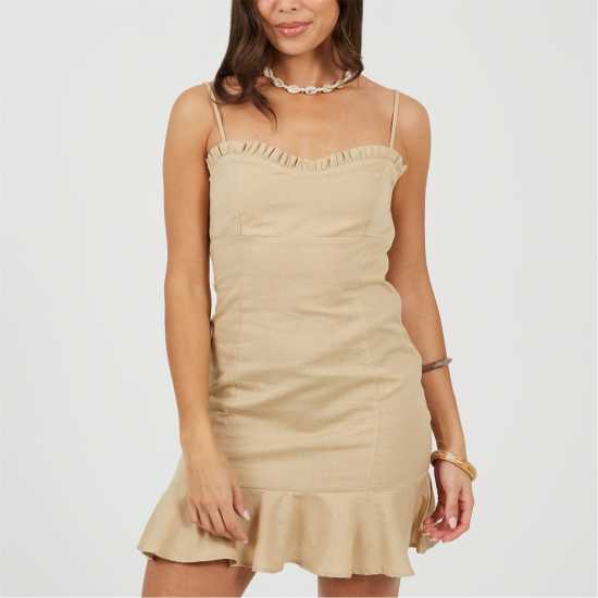 Brave Soul Women's Mini Dress Sand 