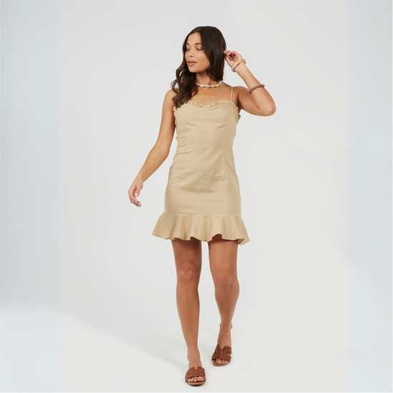 Brave Soul Women's Mini Dress Sand 