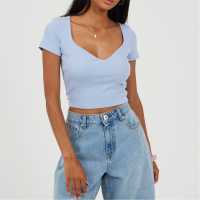 Brave Soul Shrt Slv Tee Ld99 Ice Blue 