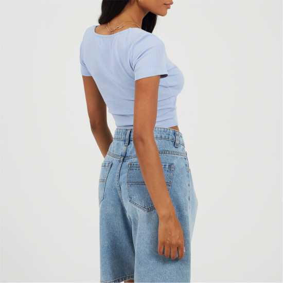 Brave Soul Shrt Slv Tee Ld99 Ice Blue Brave Soul Shrt Slv Tee Ld99 Ice Blue