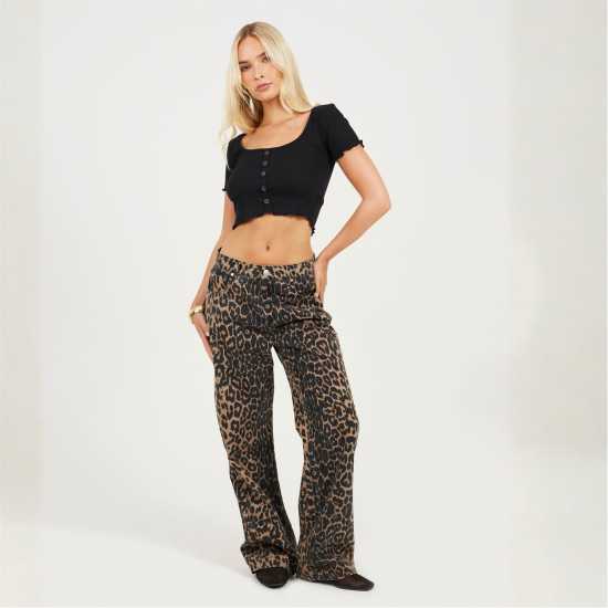 Brave Soul Bs Womens Lettuce Hem Button Through T-Shirt Black Brave Soul Bs Womens Lettuce Hem Button Through T-Shirt Black