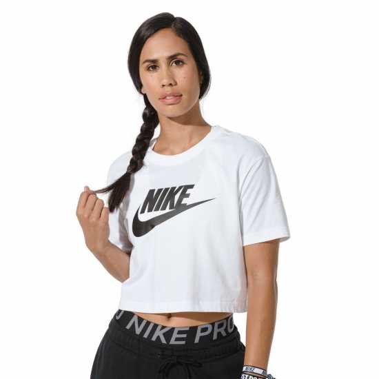 Nike Futura Cropped T-Shirt White Дамско облекло плюс размер