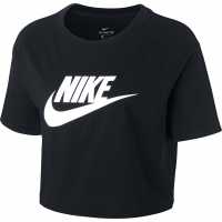 Nike Futura Cropped T-Shirt Black Дамско облекло плюс размер