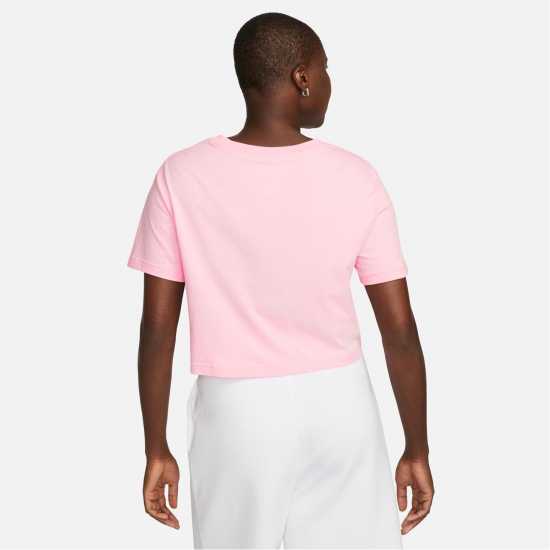 Nike Futura Cropped T-Shirt Soft Pink Дамско облекло плюс размер