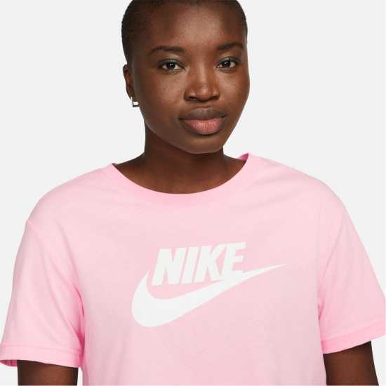 Nike Futura Cropped T-Shirt Soft Pink Дамско облекло плюс размер