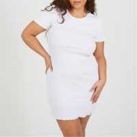 Brave Soul Pl Tee Dress Ld99 White Brave Soul Pl Tee Dress Ld99 White