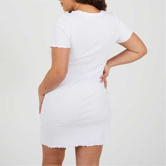 Brave Soul Pl Tee Dress Ld99 White Brave Soul Pl Tee Dress Ld99 White