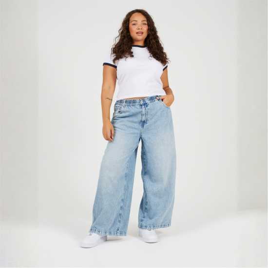 Brave Soul Ps Ss Tee Ld99 White/Navy Brave Soul Ps Ss Tee Ld99 White/Navy