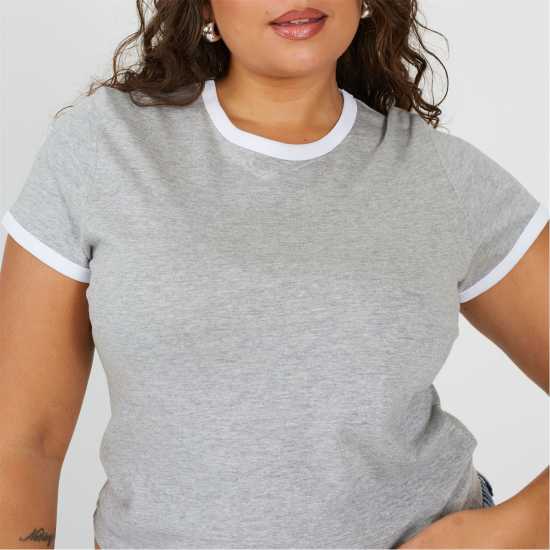 Brave Soul Ps Ss Tee Ld99 Grey/White Brave Soul Ps Ss Tee Ld99 Grey/White