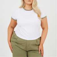Brave Soul Ps Ss Tee Ld99 White/Khaki 