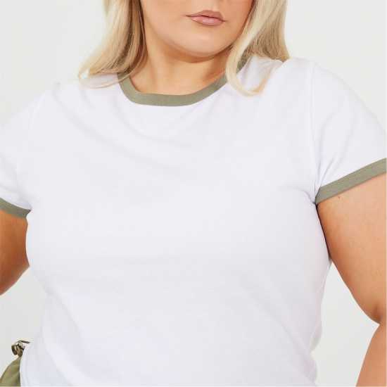 Brave Soul Ps Ss Tee Ld99 White/Khaki Brave Soul Ps Ss Tee Ld99 White/Khaki