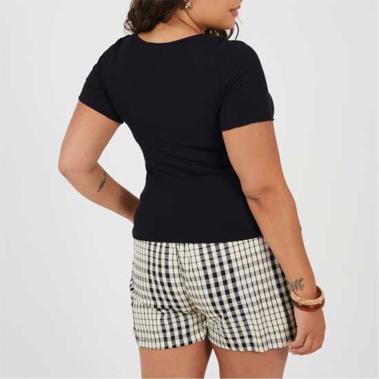 Brave Soul Ps 3/4Sl Tee Ld99 Black Brave Soul Ps 3/4Sl Tee Ld99 Black