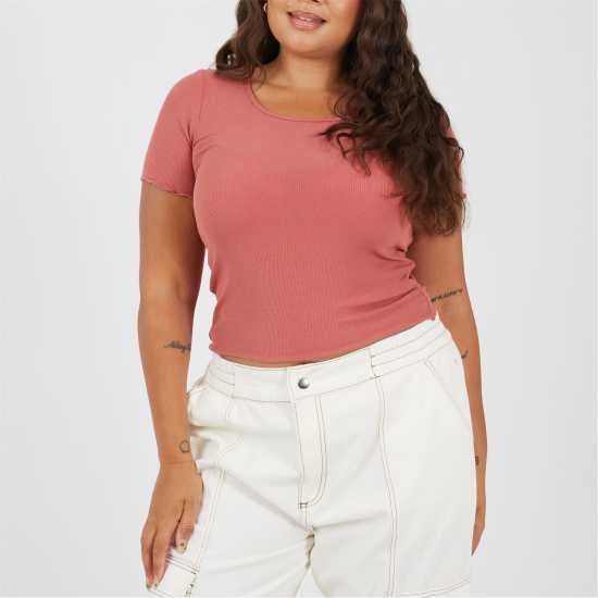 Brave Soul Ps 3/4Sl Tee Ld99 Clay Brave Soul Ps 3/4Sl Tee Ld99 Clay