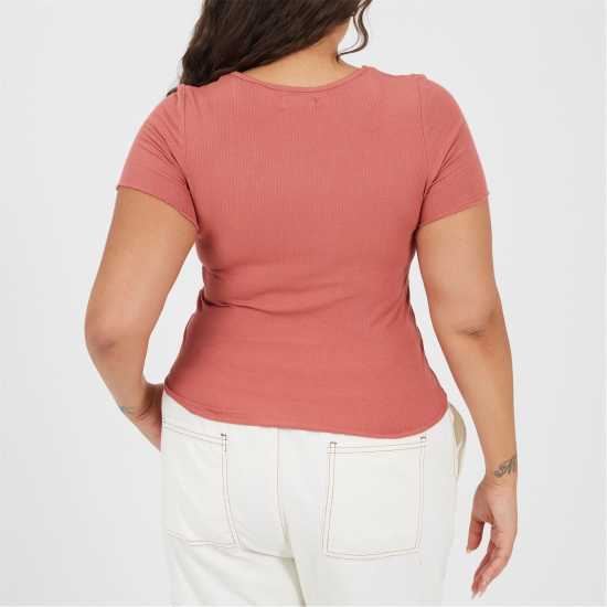 Brave Soul Ps 3/4Sl Tee Ld99 Clay Brave Soul Ps 3/4Sl Tee Ld99 Clay