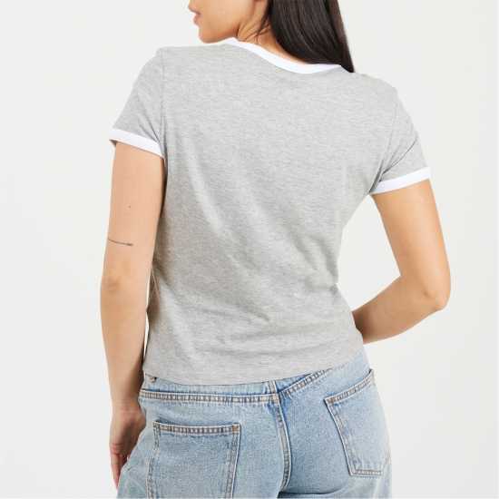Brave Soul Shrt Slv Tee Ld99 Grey/White Brave Soul Shrt Slv Tee Ld99 Grey/White