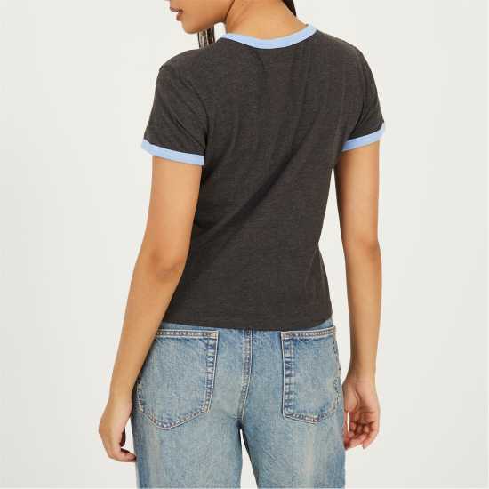 Brave Soul Shrt Slv Tee Ld99 Charcoal/Crnflw Brave Soul Shrt Slv Tee Ld99 Charcoal/Crnflw