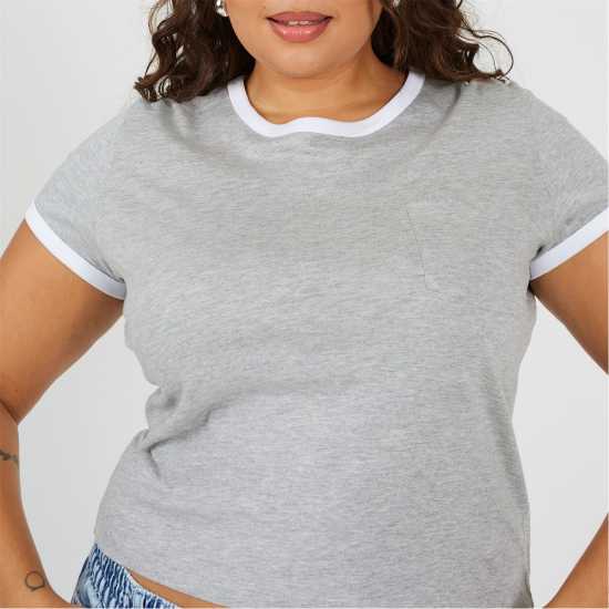 Brave Soul Ps Ss Tee Ld99 Grey/White Brave Soul Ps Ss Tee Ld99 Grey/White